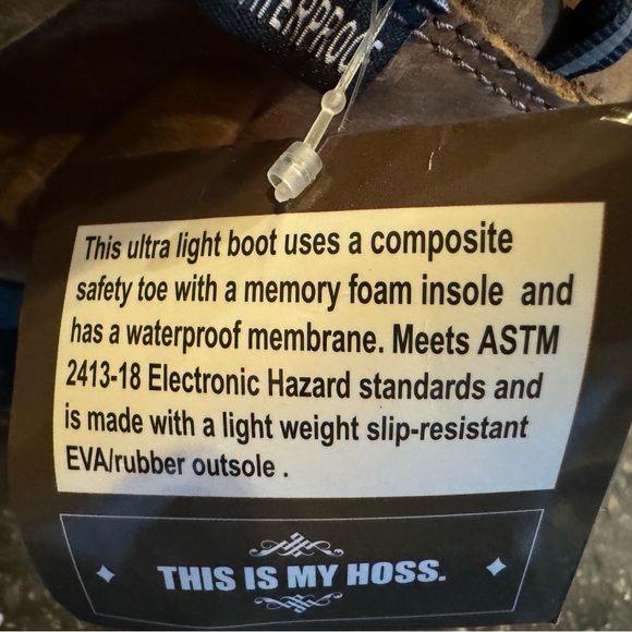 New with Tags, Hoss Boot Company Tikaboo UL Brown, Men’s 9.5, Ultra Lite - Picture 15 of 15